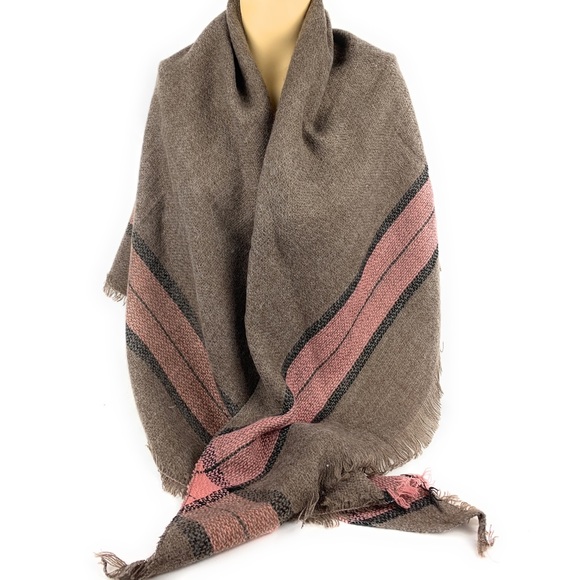 Plaid Blanket Scarf Wrap - Picture 3 of 7